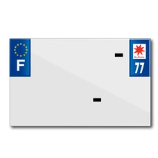 BANDE PLAQUE MOTO 210x130 POUR PVC VIERGE DEP. 77/EURO (VENDU A L'UNITE)