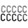 LETTER FOR LICENSE PLATE TIFLEX ALUMINIUM MOTORBIKE/SCOOTER  45mm  C  (SOLD PER 10)