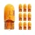 AMPOULE/LAMPE STANDARD 12V 5W CULOT W2,1x9,5d NORME WY5W T10 WEDGE ORANGE (COMPTEUR ET CLIGNOTANTS) (BOITE DE 10) -FLOSSER