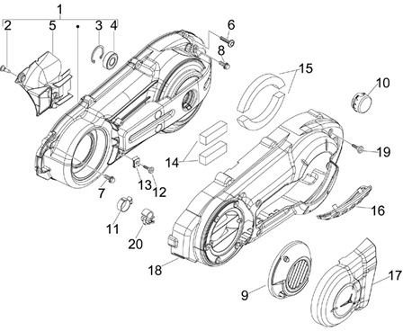 Couvercle carter - Refoidissement carter