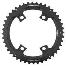 PLATEAU ROUTE 4BRA D.110 POUR SHIMANO 105 R7100 STRONGLIGHT 44DTS EXTERIEUR NOIR ALU 12V. POUR INTERIEUR 34DTS LIVRE AVEC KIT INTRAVIS