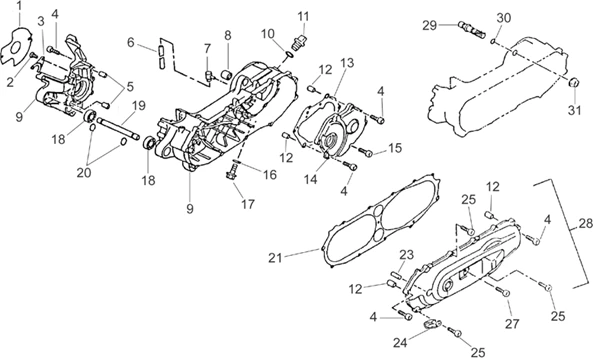 couvercles carter moteur