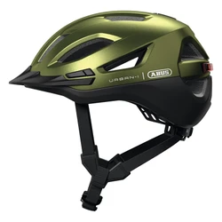 CASQUE VELO ADULTE ABUS URBAN-I 4.0 VERT POIVRE TAILLE L (57-61cm) REGLAGE MOLETTE / ECLAIRAGE ARRIERE USB (VENDU A L'UNITE EN BOITE)
