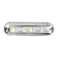 LICENSE PLATE LIGHT REPLAY WITH LEDS (MINI TRANSPARENT/NOIR) WITH MOUNTING BRACKET (3 CLEAR LEDS) (L 40mm / H 10mm / W18mm) -CEE APPROVED
