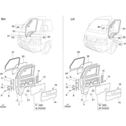 Portières avant - Vitre