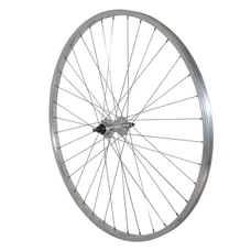 ROUE VTC / CITY PATIN 700 x 28 - 35 ARRIERE JANTE ET MOYEU ALU AXE PLEIN ROUE LIBRE 1V (VENDU AVEC ECROU 10X100) JANTE 19C