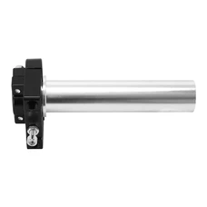 POIGNEE DE GAZ SCOOT/50 A BOITE/CYCLO ECO 2T AVEC VIS CREUSE M10 x 125 mm ALU CNC NOIR (MONOCABLE) -P2R