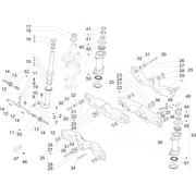 Fourche/tube direction - Ensemble butée dir.