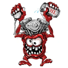 STICKER LETHAL THREAT MINI V-TWIN MONSTER (60x80mm)