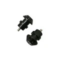 DIABOLO MOTO M6 ALU CNC TETE FRAISEE NOIR (PAIRE)  -AVOC-