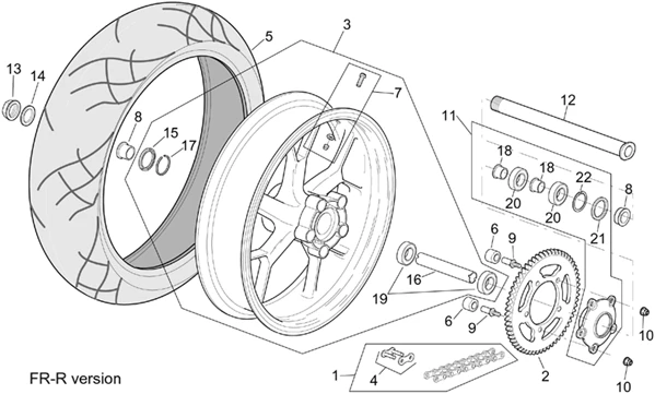 Roue ar.v. R-RF