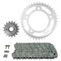 KIT CHAINE ADAPTABLE HONDA 750 VT C SHADOW 1997>2008, VT C SHADOW AERO 2009, VT C2 SHADOW 1997>2001  525  17x41  (DIAM COURONNE 112/138/12.25)  (DEMULTIPLICATION ORIGINE)  -AFAM-