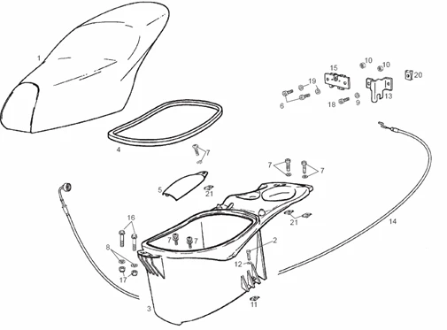 Selle - Compart.p-casque