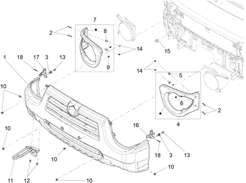 Protections avant - Bavettes