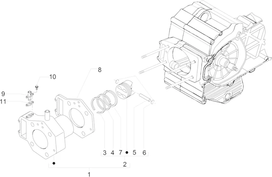 Groupe cylindre-piston-axe