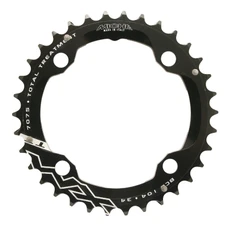 CHAINRING FOR E/BIKE- 34T.  Ø104 FOR YAMAHA SYSTEM BLACK MICHE -4 ARMS -ALUMINIUM- 7075