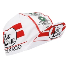 CASQUETTE VELO EQUIPE VINTAGE ALFA LUM BLANC