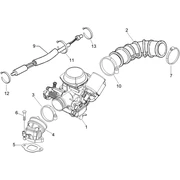 Carburateur complet - Raccord d'admission