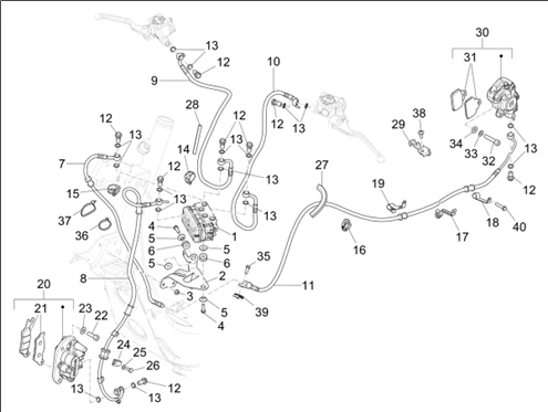Tuyaus du freins - Etriers de frein (ABS)