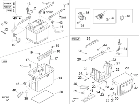 Relais - Batterie - Avertisseur sonore