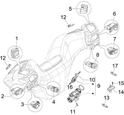 Inverseurs - Commutateurs - Boutons - Interrupteurs