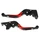LEVIER DE FREIN/EMBRAYAGE MOTO REGLABLE/RETRACTABLE POUR YAMAHA 700 MT-07 2014>2018 ROUGE ANODISE CNC (PAIRE)  -AVOC-