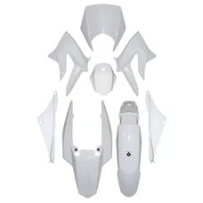FAIRINGS/BODY PARTS FOR 50cc MOTORBIKE DERBI 50 SENDA DRD 2011> WHITE GLOSS (8 PARTS KIT) SELECTION P2R