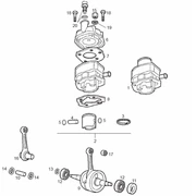 Arbre moteur - Cylindre - Piston