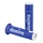 REVETEMENT POIGNEE DOMINO MOTO ON ROAD A450 BLEU/BLANC OPEN END 120-125mm (PAIRE)