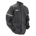 RAIN JACKET ADX ECO BLACK   S  (LINING + REFLECTIVE STRAP + VELVET COLLAR + RAIN GUTTER + BELLOWS ON BACK)