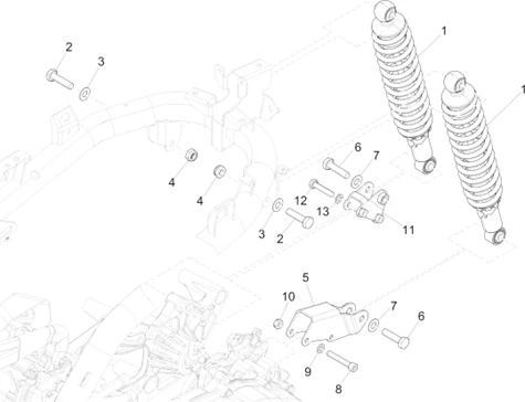 Suspension arrière - Amortisseur/s