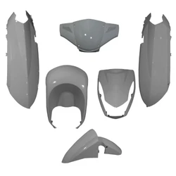 CARROSSERIE/CARENAGE SCOOT ADAPTABLE PEUGEOT 50 KISBEE 2T ET 4T 2010>2017 GRIS MAT (KIT 6 PIECES) -P2R
