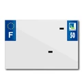 BANDE PLAQUE MOTO 210x145 POUR PVC AVEC RAISON SOCIALE DEP. 50/EURO (VENDU A L'UNITE)