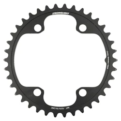 PLATEAU ROUTE 4BRA D.110 POUR SHIMANO ULTEGRA R8100 / 105 R7100 STRONGLIGHT 38DTS INTERIEUR NOIR CT2 12V. POUR EXTERIEUR 44-48-50DTS