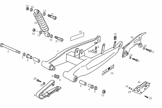 Fourche arriere - Amortisseur