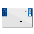 BANDE PLAQUE MOTO 210x130 POUR PVC VIERGE DEP. 36/EURO (VENDU A L'UNITE)