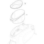 Logement casque - Dessous de selle