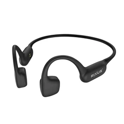 ECOUTEUR OREILLE LIBRE/CASQUE CONDUCTION OSSEUSE RIXUS BLUETOOTH 6.0 NOIR 180 mAh, AUTONOMIE 9H (INCLUS CABLE USB-C) -RXBH38