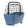 PANIER ARRIERE PLASTIC BASIL BUDDY BLEU POUR CHIEN (45x32x22) (LIVRE AVEC FIXATION ETAU PORTE BAGAGE) COMPATIBLE SYSTEME MIK