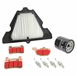 KIT ENTRETIEN MOTO ADAPTABLE KAWASAKI 1000 Z1000 2010>2020, Z1000 SX 2011>2019, NINJA 1000 SX 2020>2024 PLAQUETTE METAL FRITTE (PACK 9 PIECES) -SELECTION P2R PREMIUM