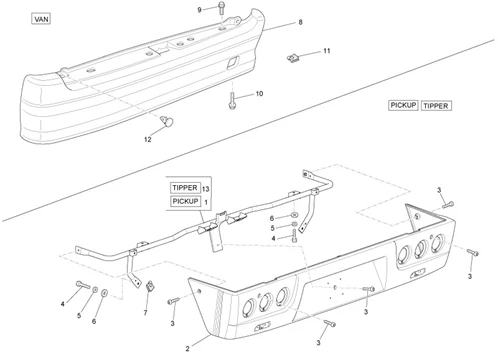 Couvercle arrière - Pare-boue