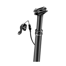 TIGE DE SELLE VTT TELESCOPIQUE SWITCH SWL-100 ALU NOIR DIAM. 27.2 L400mm (REGLAGE PAR CABLE INTERNE DEBATTEMENT 100mm) FIXATION CINTRE