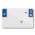 PLAQUE IMMATRICULATION MOTO TIFLEX ALU PREPERCEE 210x130 DEP. 84 VIERGE (VENDU PAR 10)
