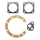 JOINT MOTEUR CYCLO ADAPTABLE SOLEX (POCHETTE DE 4 JOINTS) (JOINT CARTER FERME) -SELECTION P2R