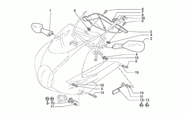 Rétroviseur d./g. Le Mans