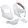 CARROSSERIE/CARENAGE SCOOT ADAPTABLE MBK 50 BOOSTER 2004>/YAMAHA 50 BWS 2004> BLANC BRILLANT (KIT 4 PIECES) -P2R