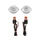 ECLAIRAGE DECO REPLAY CAT'S-EYES OVALE TRANSPARENT/BLANC AMPOULE ORANGE (L 71mm / H 36mm / L 12mm) **