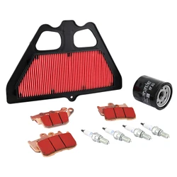 KIT ENTRETIEN MOTO ADAPTABLE KAWASAKI 900 Z900 2017> PLAQUETTE METAL FRITTE (PACK 9 PIECES) -SELECTION P2R PREMIUM