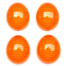 CABOCHON CLIGNOTANT SCOOT ADAPTABLE PEUGEOT 50 LUDIX, TKR FURIOUS, XP6 AV+AR ORANGE (x4) -REPLAY