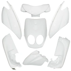 CARROSSERIE/CARENAGE SCOOT ADAPTABLE MBK 50 OVETTO 2011> COMPTEUR DIGITAL/YAMAHA 50 NEOS 2011> COMPTEUR DIGITAL BLANC BRILLANT (KIT 7 PIECES) -P2R